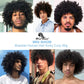 BECUS 8 Inch Afro Wig for Black men Short Kinky Curly Human Hair Wigs for Black Men Short African American Male Afro Wig (Natural Spiral Black #1B)