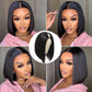 Atikual V Part Wig Human Hair Straight Bob Wigs For Black Women 10Inch Brazilian Remy Hair Short Bob Human Hair Wigs Clip in U Part Wig Human Hair Natural Black