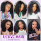 UCUVIC Wear And Go Glueless Wigs Human Hair Pre Plucked Pre Cut Curly 5x5 Jerry Curly Bob Wig Human Hair Lace Front Closure Wigs For Black Women 200 Density Curly Wig Glueless Wear And Go Black 18Inch