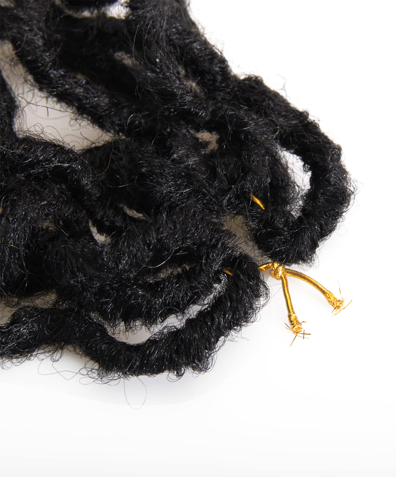 Faux Locs Crochet Hair 24Inch Goddess Locs Crochet Hair, 6Packs Crochet Locs Soft Locs Curly Ends Boho Faux Locs Synthetic Locs Crochet Hair Crochet Braids for Black Women Human Hair(1B/4/30, 24'')