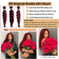 10A Brazilian Bundles and Closure Human Hair Loose Deep Wave Hd Lace Closure with Bundles 12 14 16+12inch, 99j Burgundy Red Wet and Wavy Bundle with Closure Raw Weave Bundles Human Hair with Closure