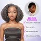 HANASCC Salt and Pepper Grey Wigs Human Hair Bob Wig 13x4 Deep Curly Lace Front Wigs Human Hair Pre Plucked Natural Hairline Gray Human Hair Wig HD Transparent Curly Short Bob Wigs for Women 12 Inch
