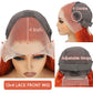 Ginger Lace Front Wig Human Hair Pre-Plucked 200% Density Body Wave HD Lace Frontal Wig 88J Colored Ginger Human Hair 13x4 Lace Front Wig Glueless 32 Inch