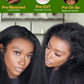 Sunber Bye Bye Knots 7x5 Lace Front Glueless 4C Egde Yaki Straight Human Hair Wigs Pre Plucked Invisible Knots Pre Everything 3S Ready to Wear Yaki Straight Human Hair Wig 24Inch