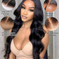 KLAIYI Wear And Go Glueless Wig Bye Bye Knots 13x4Precut Lace Front Wigs Human Hair Loose Body Wave Wig Pre Bleached Pre Everything Pre Plucked with Baby Hair 3S Ready to Wear Beginner Friendly 28Inch