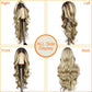 SAPPHIREWIGS 13x4 Lace front Wig Long Blonde with Brown Highlights Wavy for Women Free Part Body Wave Natural Looking Synthetic Heat Resistant Fiber Daily Party Use 26 Inch