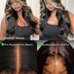 KLAIYI Bye Bye Knots Glueless Wig Human Hair 13x4 Balayage Highlight 3D Body Wave Precut Lace Front Wig with Baby Hair Black Mix Blonde Brown Pre Plucked Pre Bleached Knots Wig 30S Easy to Wear 26Inch