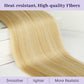 ORSUNCER Drawstring Ponytail Extension, Long Straight Pony Tails Hair Extensions Natural Soft Clip in Ponytail for Women Synthetic Hairpieces Blonde Highlight