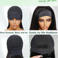 KLAIYI Ombre Brown Yaki Straight Headband Wig Human Hair Glueless Wear and Go Wig with Dark Roots Drawstring Chestnut Kinky Clip In Half Wigs for Black Women No Lace No Glue 30S Ready to Wear 26Inch