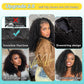 VFFTI Kinky Curly Half Wig Human Hair 200% Density Wear Go Glueless Wigs 3 In 1 Seamless Flip Wig 20 Inch Half Wigs for Black Women Invisible Hairline Beginner Friendly