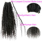 Boho Locs Crochet Braids Pre Looped With Human Hair Extensions Curly Ends Deep Wave Goddess Soft Locs Box Knotless Braids Hair Synthetic Dreadlocks Braiding for Women CHARMING YOU 26 Inch 24Strands