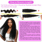 Deep Wave Human Hair Bundles 14 16 18 Inch Curly Bundles Human Hair 100% Unprocessed Brazilian Virgin Hair Bundles for Women Wet and Wavy Quick Weave Hair Bundle Hair Extensions Natural Black
