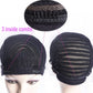 Refined Braided Wig Caps Crotchet Cornrows Cap For Easier Sew In Caps for Making Wig Glueless Hair Net Liner Crochet Wig Caps (Cornrows Caps, 3pcs)