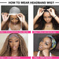 Ombre Highlight Headband Wig Human Hair #4/27 Colored Kinky Curly Headband Wig for Black Women Glueless None Lace Front Human Hair Wigs Brazilian Virgin Hair Wear and Go Wigs 150% Density 12 Inch