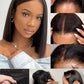 Nadula Bye Bye Knots Glueless Straight Bob Drawstring Wig Human Hair Pre Plucked, Pre Cut 7x5 HD Lace Front Wigs Invisible Bleached Knots Ready to Wear Pre Everything Short Bob Wig 150% Density 14inch