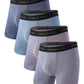 BAMBOO COOL Men's Ultra Breathable Underwear,No Riding Up Boxer Briefs with ComfortFlexible Waistband,Multipack