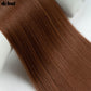 DÉBUT Long Straight Hair 6 Bundles High Temperature Fiber 300g for Full Head Synthetic Hair Weave Ombre Brown 26 28 30 Inches