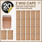 Teenitor Wig Cap, 20pcs Stocking Caps for Wigs, Tan Wig Cap for Women, Stretchy Nylon WigCap Beige