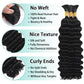Human Braiding Hair for Boho Braids Human Hair 110g 20 Inch Curly Boho Hair for Braiding Knotless 12A Deep Wave Bulk Bohemian 3 Bundles/Pack Natural Color