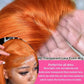 VIPPRETTY Ginger Synthetic Wig13x6 150% Density Straight Ginger Orange Lace Front Wigs Synthetic hair 350 Colored HD Transparent Lace Frontal Wig Pre Plucked With Baby hair