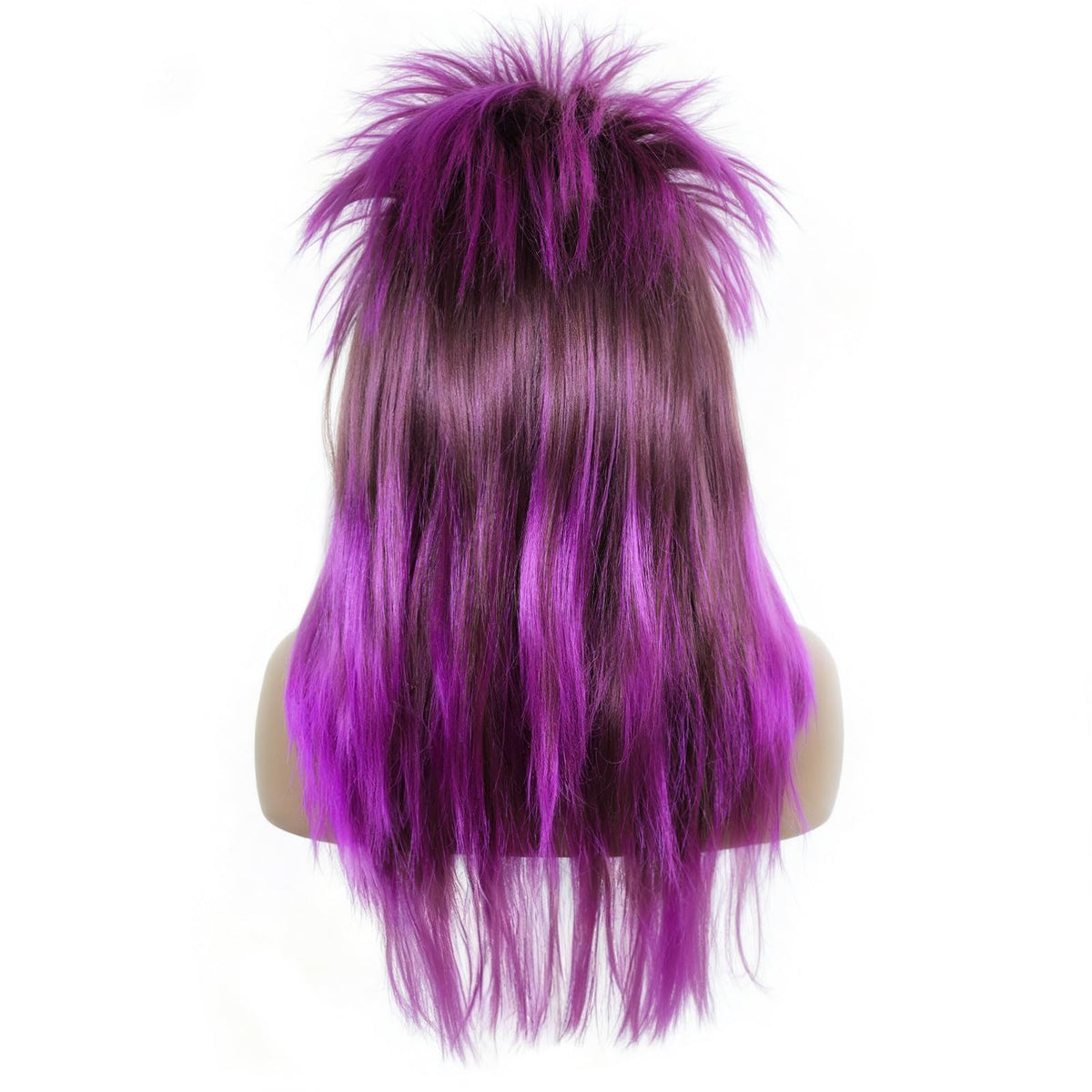 BESTBEL 80s Rocker Punk wig Ombre Purple Wig Rocking Diva Wigs Gothic Hair