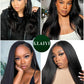 KLAIYI Yaki Straight Bye Bye Knots Glueless Wig 7x5 Precut Lace Front Wigs Human Hair Put On and Go Wigs for Beginners Pre Bleached Pre Plucked Pre Everything 3S Easy to Ready to Wear Kinky Wig 26Inch