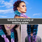 MAQIHAN 2 Pack Jumbo Braiding Hair - 24Inch purple-lake blue-light purple Braiding Hair Synthetic Hair Extensions Rainbow Braiding Hair High Temperature Synthetic braiding hair Wedding Makeup Styling