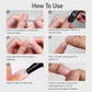 Curvlife Press on Nails Acrylic Fake Nails with Short Square Red skull Design Full Cover False Nails Reusable Nail Kit with Nail Glue Adhesive Tabs Glue on Nails