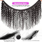 16 18 20 Inches Human Hair Bundles Deep Wave Bundles Human Hair 100% Unprocessed Brazilian Virgin 3 Bundles Hair for Black Women Wet and Wavy Quick Weave Hair Bundle Hair Extensions Natural Black