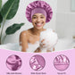 4PCS Silk Satin Bonnets for Black Women & Men - Elastic Wide Band Hair Wrap Cap for Curly Hair - Shower Cap for Sleeping (Black, Blue, Purple, Green)