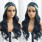 SISIFIRE Highlight Long Deep Wave Wigs for Women Long Curly Small Lace Front Wig Synthetic Heat Resistant Fiber Middle Part Wigs for Halloween Cosplay Christmas Wigs