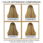 NOVFLKW Brown Long Straight Layered Wig with Bangs for Women 26 inch Light Brown with Blonde Put on Go Realistic Synthetic Heat Resistant Natural Wig for Girls Party Cosplay and Daily Use