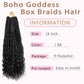Boho Crochet Braids Human Hair Mixed Synthetic 14Inch 9 Packs Goddess Braids Pre looped Bohemian Braid Crochet Hair for Black Women (14Inch,1B)