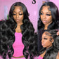 BVWCBJ 28 Inch 5x5 HD Lace Closure Wigs Human Hair Wear and Go Glueless Wigs Human Hair Pre Plucked Pre Cut 180% Density Body Wave Lace Front Wigs Human Hair for Women