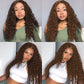 Color #4 Bundles Chocolate Brown Water Wave Human Hair Bundles 20 22 24 Inch Peruvian Color #4 Wet and Wavy Bundles Human Hair Dark Brown Bundles Hair Weave