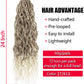 Faux Locs Crochet Hair 24Inch Wavy Pre-looped Goddess Locs Crochet Hair, 6Packs Soft Locs Curly Ends Dreadlock Crochet Locs Synthetic Crochet Hair for Black Women Human Hair (27/613, 24'')
