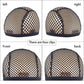 YANTAISIYU 1 Piece Wig Cap Black Stretchable Crochet Wig Cap with 4 Hair Clips Mesh Braided Wig Cap for Making Wig