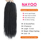 NAYOO Crochet Hair for Kids - 8 Packs 12 Inch Short Crochet Hair For Black Women, 30 Strands/Pack Small Crochet Twist Hair Hot Water Setting, Crochet Twist Braids Hair with Natural Ends(12 Inch, 1B)
