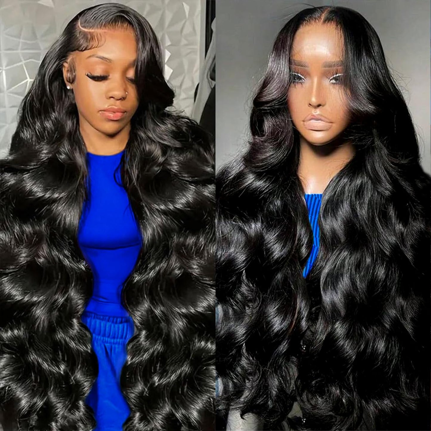 Rylice 30inch body wace lace front wigs human hair 200% density 13x4 HD lace frontal wig glueless narutal black brazilian virgin human hair wigs for black women