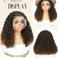 Quantum Love Braided Wigs for Black Women Braids Cornrows Lace Curly Wigs 16 Inch Lace Frontal Braided Fully Curly Ombre Brown Bob Synthetic Glueless Wigs