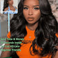 KLAIYI Wear And Go Glueless Wig Bye Bye Knots 13x4Precut Lace Front Wigs Human Hair Loose Body Wave Wig Pre Bleached Pre Everything Pre Plucked with Baby Hair 3S Ready to Wear Beginner Friendly 28Inch