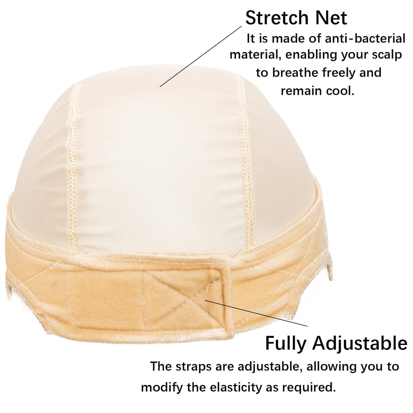 Lace Wig Grip Cap, Beige Wig Caps for Women Keeping Wig in Place, 13x4 HD Transparent Lace Front Wig Caps with Adjustable Wig Grip Cap Band Non Slip, Wig Caps