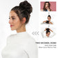 Rose bud Messy Bun Hair Pieces For Women Hair Bun Extension Updo Curly Messy Bun Scrunchie Dark Brown