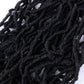6 Packs Soft Locs Crochet Hair Pre Looped Faux Locs Crochet Braids Goddess Locs Dreadlocs Synthetic Hair For Black Women (1B, 30 Inch (Pack of 7))