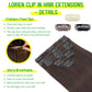 LORIEN Clip in Hair Extensions Real Human Hair, 18 Inch 100g, 2 Darkest Brown, Clip in 100% Brazilian Remy Human Hair Extensions 8pcs Per Set with 18 Clips Double Weft