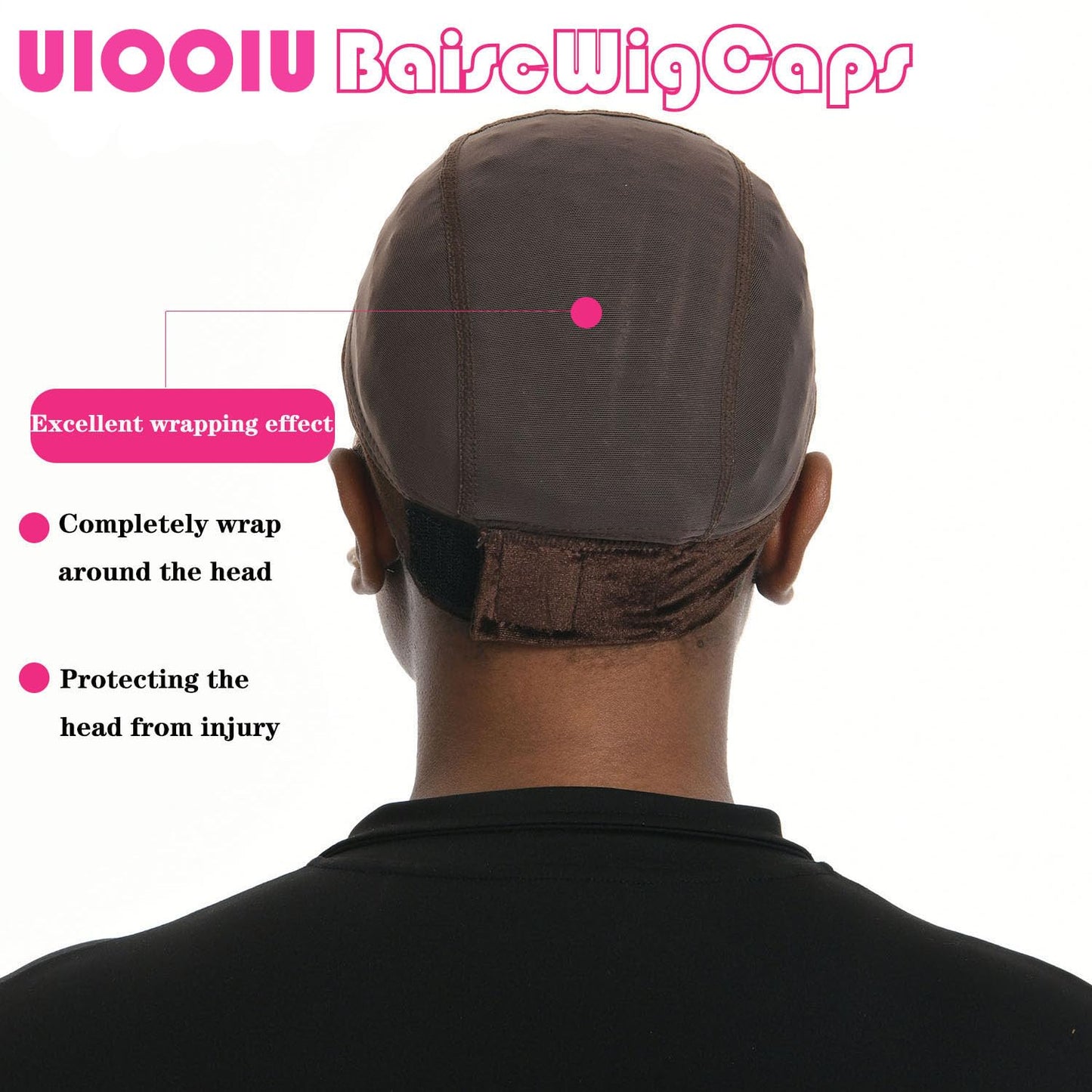 Lace Wig Grip Cap for Women 4x5 Transparent Lace Wig Caps Non Slip Wig Gripper for Keeping Wigs In Place Adjustable Wig Cap(Brown,Medium)