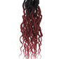 Faux Locs Crochet Hair 24Inch Crochet Locs, 8Packs Soft Locs With Curly Ends Boho Faux Locs Crochet Braids for Black Women (1B/BUG, 24(Pack of 8))