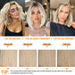 Ombre Ash Blonde Wigs Human Hair for Women 12A Real Human Hair Summer Wig Straight Short Blonde Bob Wig with Dark Roots Breathable Pre Cut Plucked 13x4 UHD Lace Front Wig for Daily Party 12In 180%