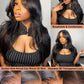 Sunber Bye Bye Knots 7x5 Lace Front Glueless Fluffy Natural Loose Wave Curtain Bangs Wig 180% Density Human Hair Wigs Pre Plucked Invisible Knots Pre Everything 3S Ready to Wear 18Inch