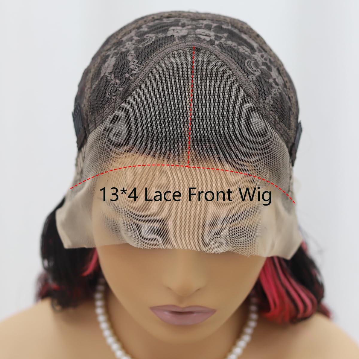 SISIFIRE Pink Highlight Lace Front Wigs for Women Pre-plucked Hairline Glueless 13X4 Inch Synthetic Lace Front Wig with Baby Hair Long Loose Body Wave Wigs